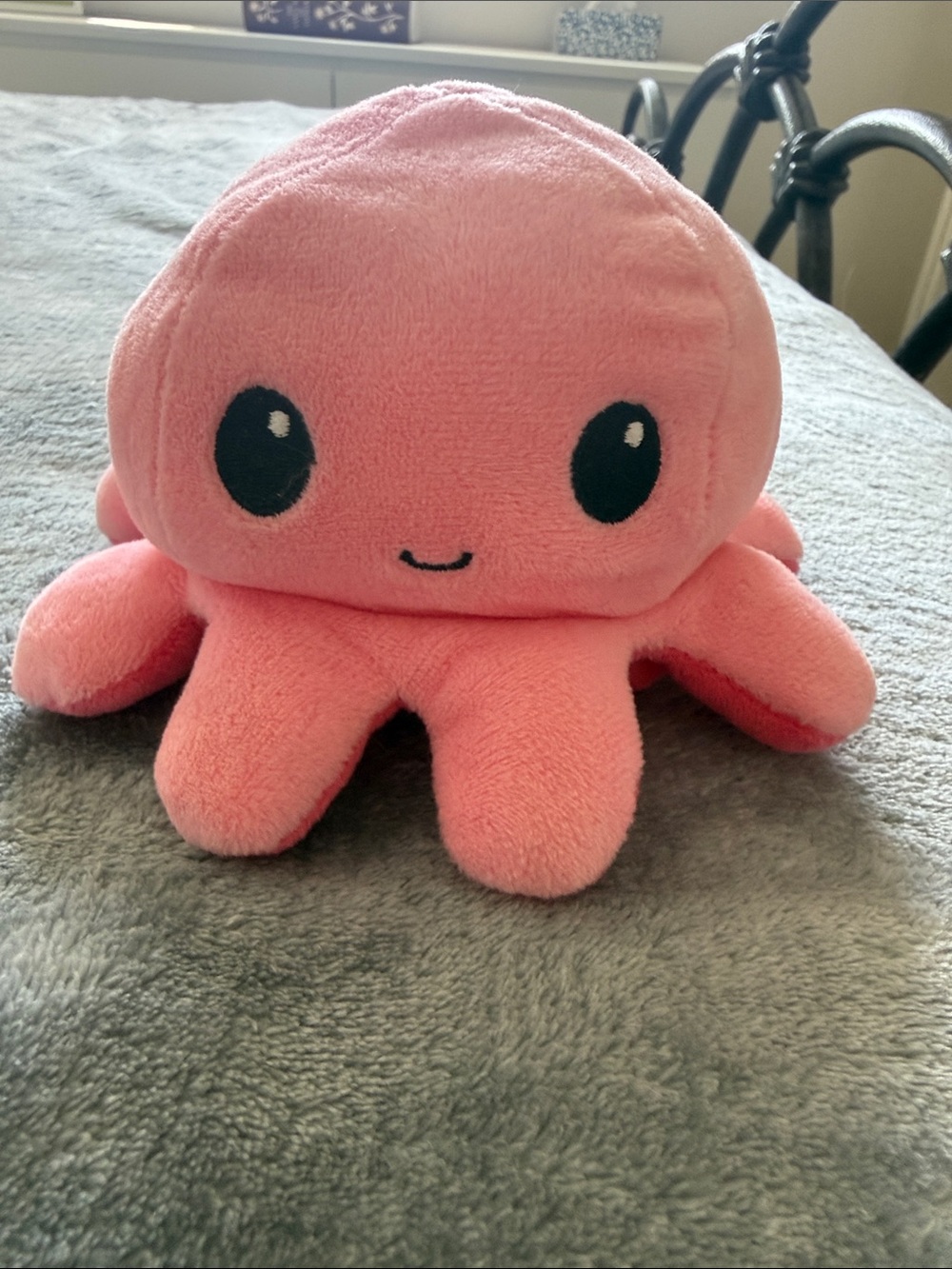 Plush Pink Octopus Soft Toy - Cute Reversible Stuffed Animal